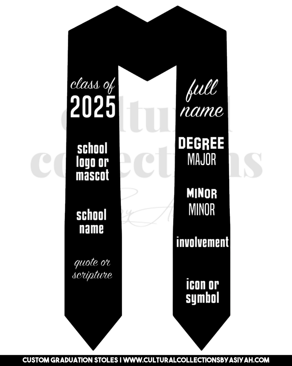 Classic Custom Graduation Stole