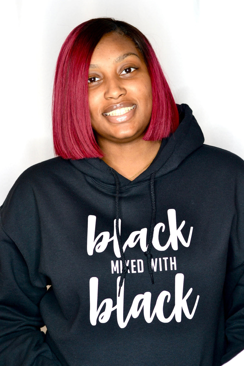 Black Mixed With Black Hoodie